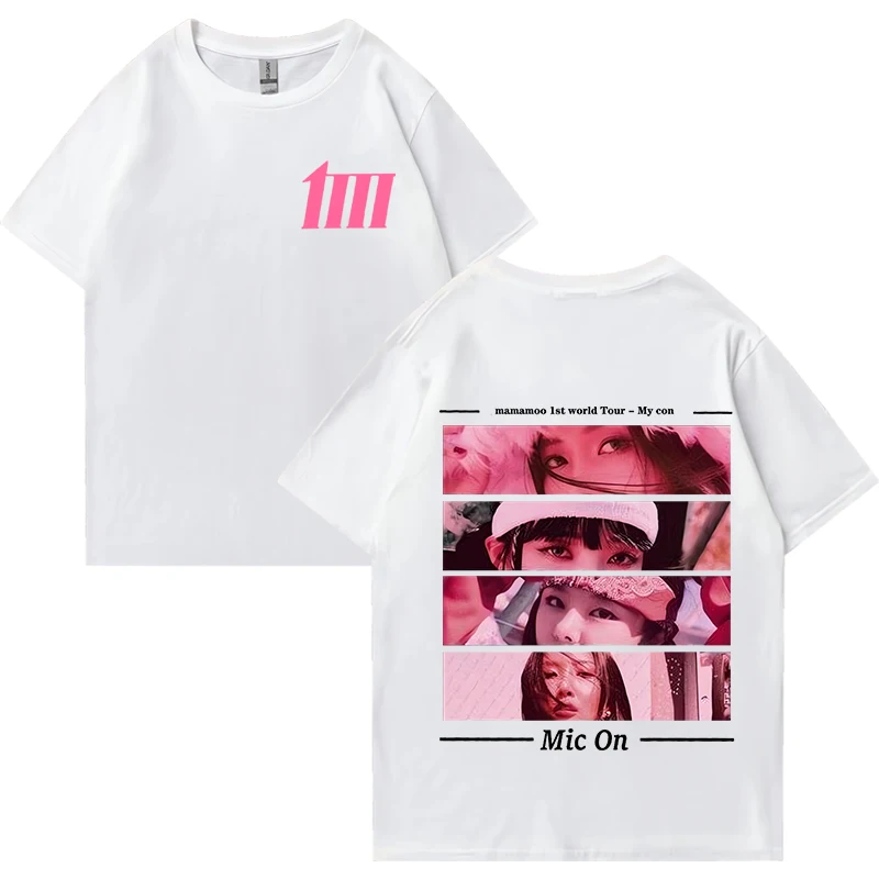 Mamamoo Tour My Con Fashion Graphics T-Shirts 2024 Man Woman High Quality T-shirt O-Neck Tops Oversized Short Sleeve Unisex Tee