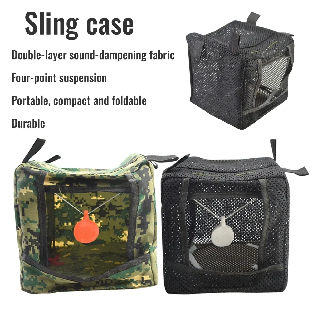 Sling Case Foldable Catapult Target Box Portable Slingshot Target for Shooting Steel Ball Camping Hunting Practice Training Gear