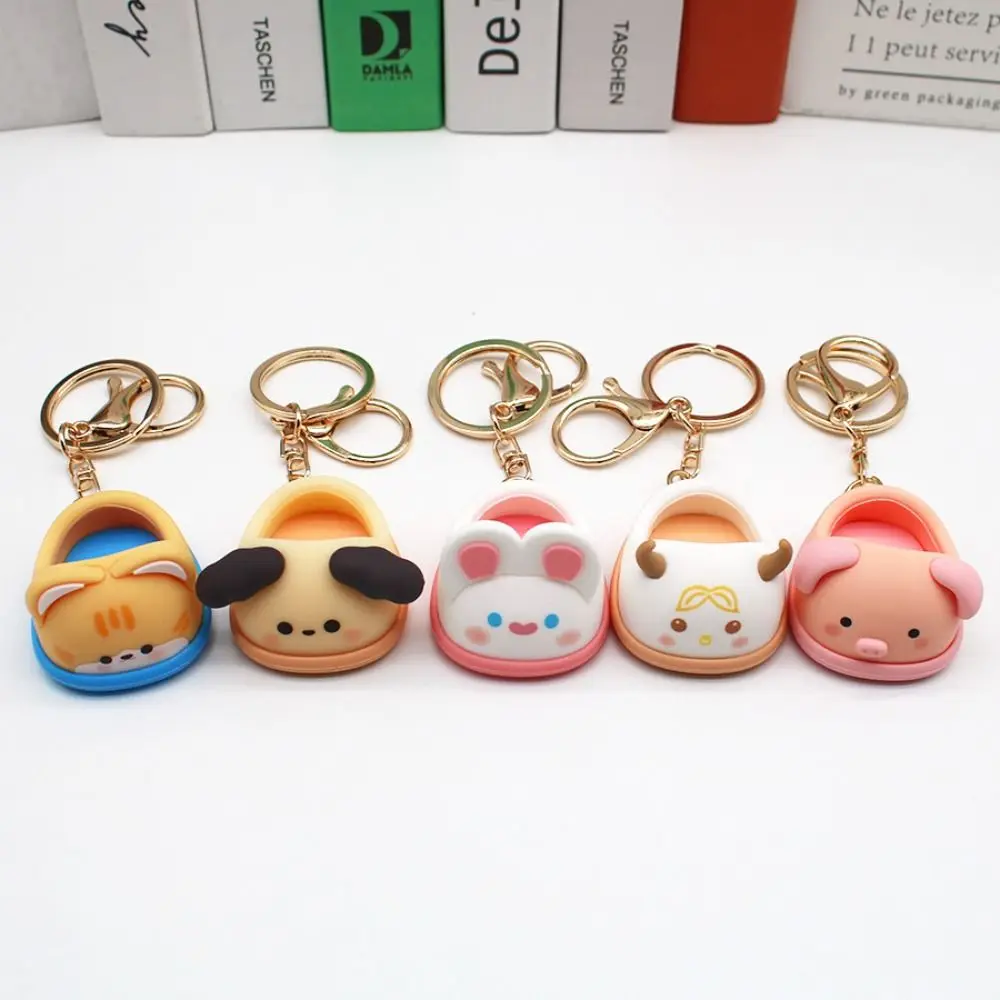 Funny Single Shoe Keychain Cute Rabbit Key Chain Puppy Shoes Keychain Unisex