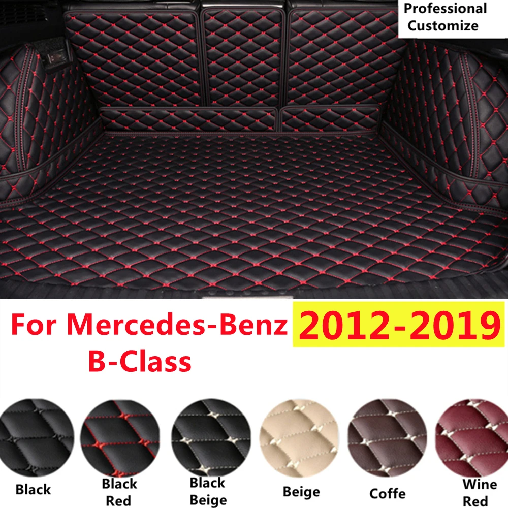 

Полный комплект SJ XPE кожаный подходит под заказ для Mercedes-Benz B-Class 2019-18-2012 фитинги коврик для багажника автомобиля Задняя подкладка для багажника