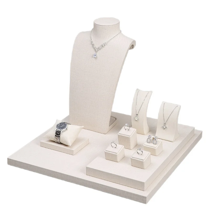 Counter Jewelry Stand Luxury Necklace Display Holder Window Fashion Jewelry Displays Rack Live Stream Jeweler Showcase Shelf