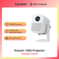 Original Lenovo Xiaoxin 100S Projector 650 ANSI Auto Focus Wifi6 Portable Projector 360 PTZ Support 4K HD Smart Home Theater