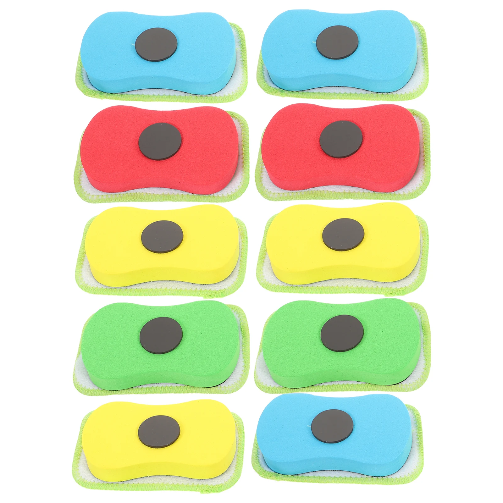 10 個磁気プレートワイプ無塵黒板ワイパー学用品ホワイトボード消しゴムクリーナー