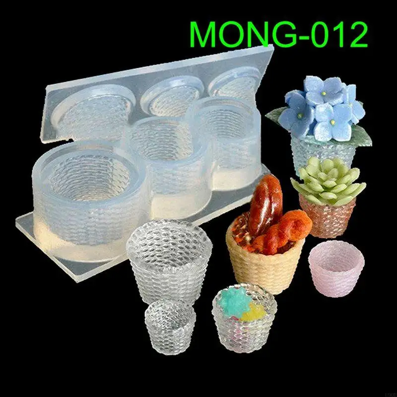 

U90E Silicone Straw Basket Mold DIY Molds for Improve Kid Practical Ability