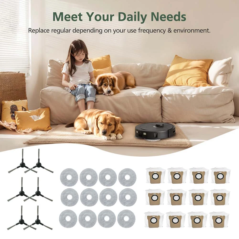 الجديد المتوافق مع قطع غيار P20 PRO، فرشاة جانبية، ممسحة قماش، ملحقات كيس الغبار المواد الاستهلاكية