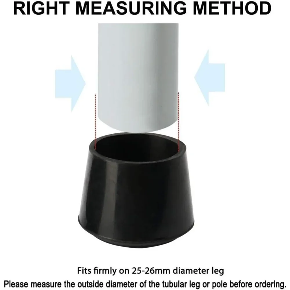 10/12/14/16/22/25mm for Furniture Set Round Rubber Chair Leg Cushion Furniture Leg Table End Plug PVC Silent Non-slip Floor Leg image 5