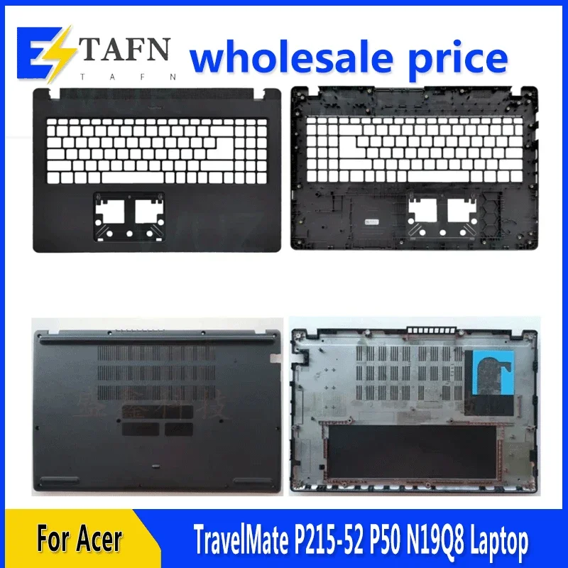 

New For Acer TravelMate P215-52 P50 N19Q8 Laptop LCD Back Cover Front Bezel Upper Palmrest Bottom Base Case Keyboard Hinges