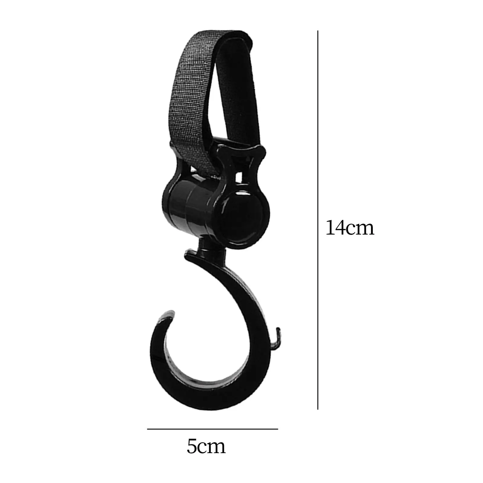 4x Stroller Bag Clips, 360 Degree Hooks for Baby Pushchair And Accessories
