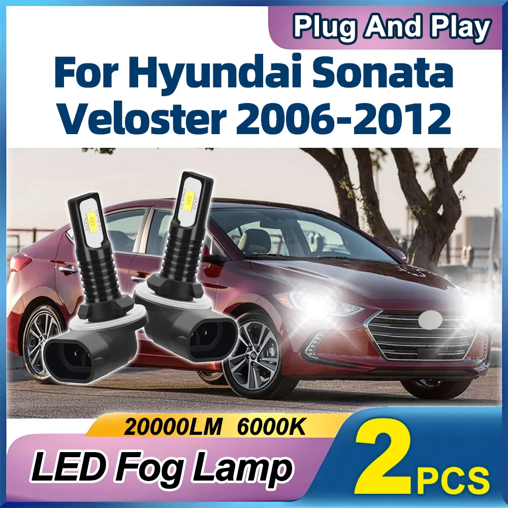 

20000LM 881 Super 6000K White LED Fog Light Bulb Plug And Play Canbus Car Front Fog Lamp For Hyundai Sonata Veloster 2006-2012