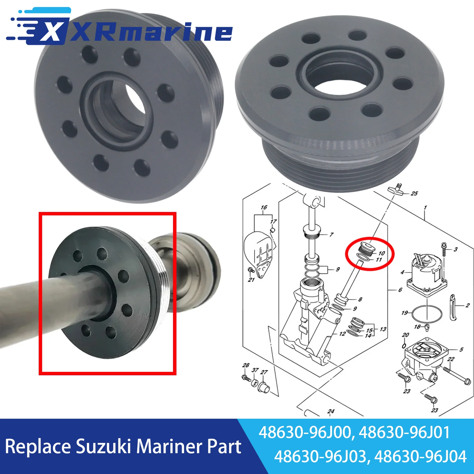 

48630-96J04 2 шт. подходят для Suzuki 4-тактный DF 90–300 л.с. винт подвесного двигателя, торцевая крышка цилиндра 48630-96J01 48630-96J02