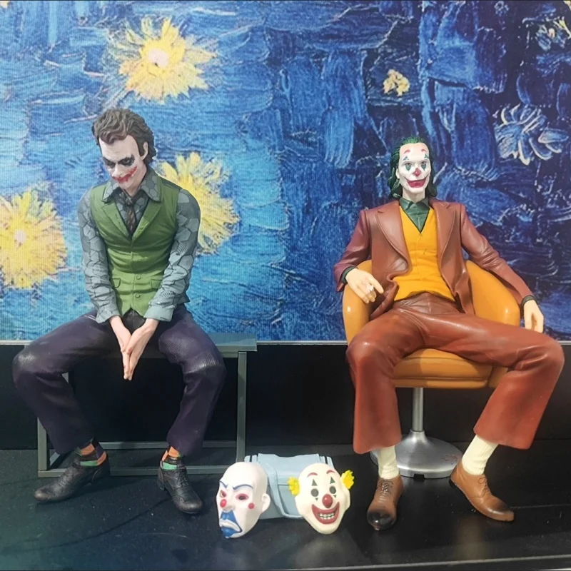 New 30cm Joker Sitting Posture Figure Anime Movie Birds Of Prey Clown Figure Pvc Action Figurine Collection Model Decoration Toy