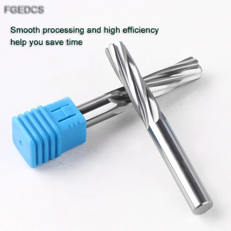Fresa a spirale in metallo duro flauto a spirale non rivestito H7 tolleranza Chucking alesatore taglierina in acciaio per metallo 4/6 flauti utensili da taglio CNC 1-20mm