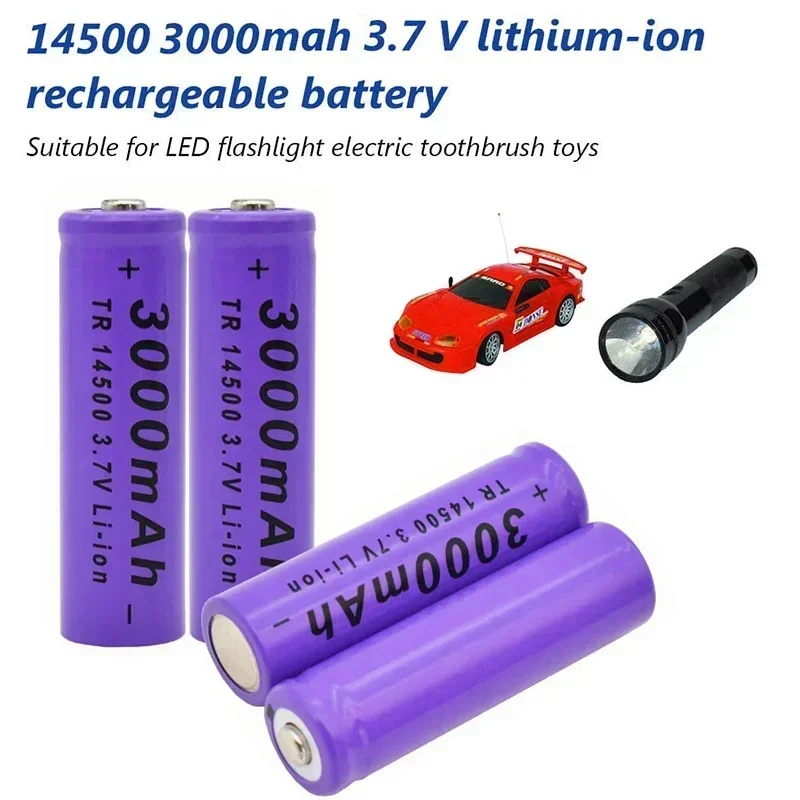 2023 neue 3,7 v 14500 akku 3,7 v lithium-AA batterie 2A 3000mAh li-ion batterien