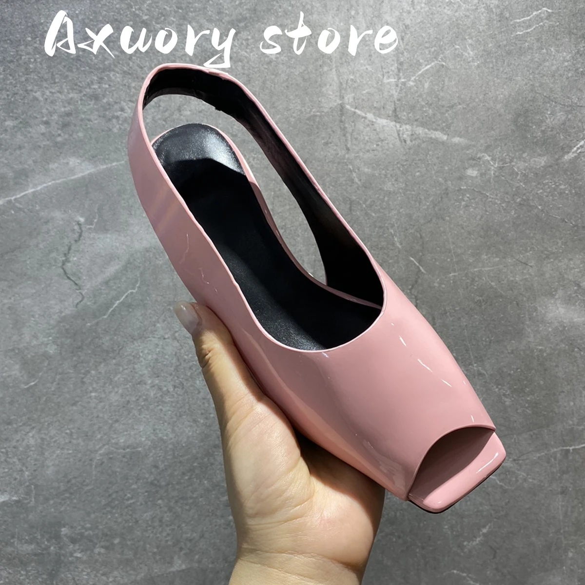 2023 New Summer Women Sandals Open Toe Sandals Heel Back Strap Mature Ladies Career Versatile