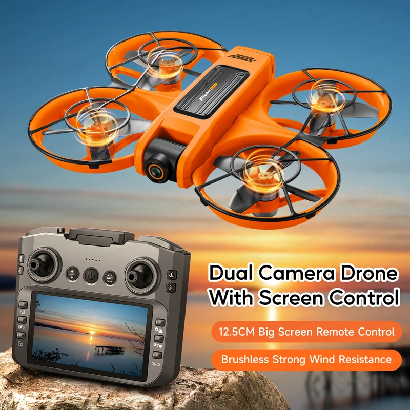 

S156 RC Drone Large Screen 2.4G WIFI Professional 8K Aerial Photography Remote Control Aircraft HD Dual Camera Quadcopter Gift