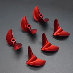 4.76mm 3/16'' CNC 2 Blade Propeller P1.9 Red Aluminium Prop Left/Right D38/40/41/42/43/44/45/46/48mm for RC Shrimp Boat Cat Boat