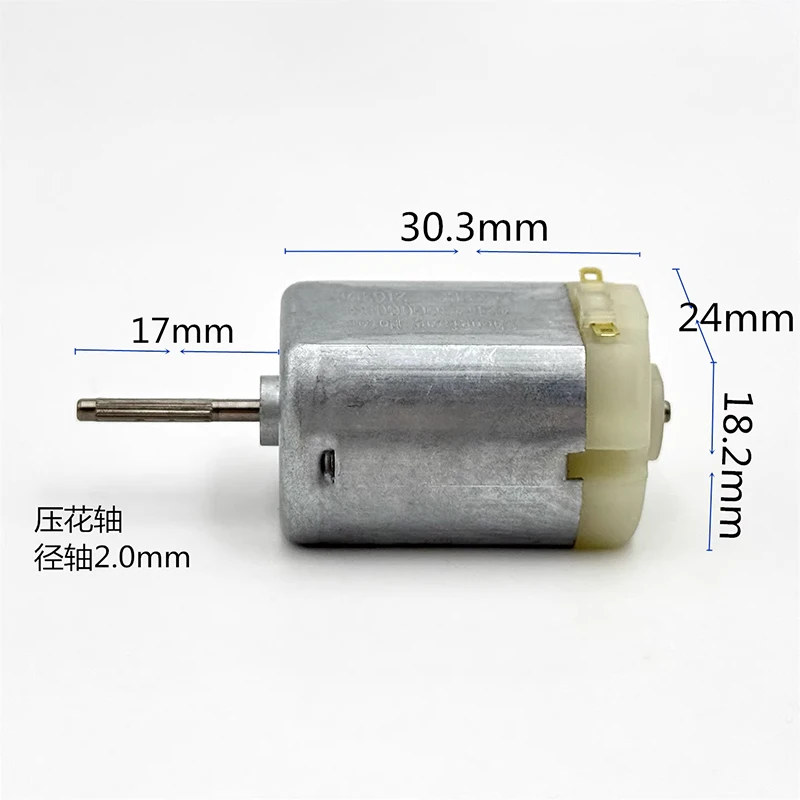 

FP-280CN-11415 24mm Mini Flat DC Electric Motor 6-14.4V 6100RPM Carbon Brush Knurled Shaft for RC Car/Scooter DIY Toys