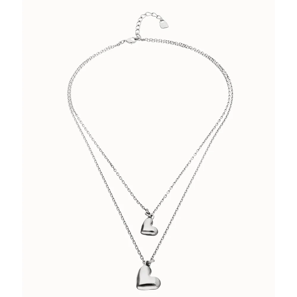 

2026 new best-selling niche design double-layer heart-shaped necklace, suitable for casual dating and versatile