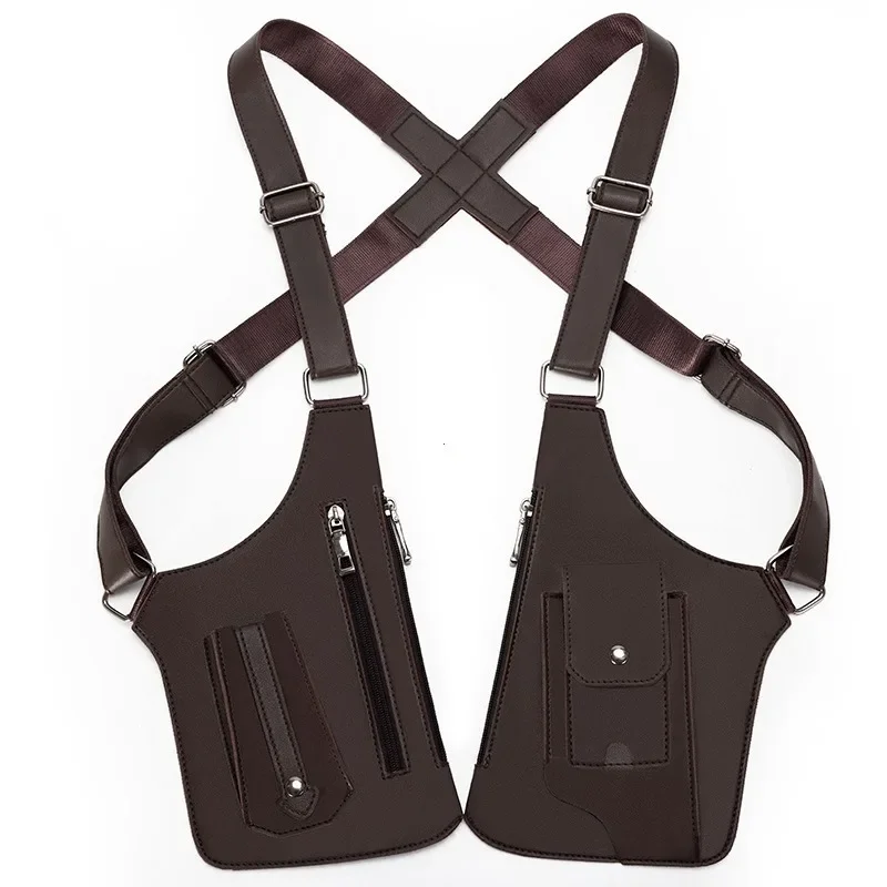 Double Shoulder Strap Multi-Pocket Outdoor Anti-Theft Tactical