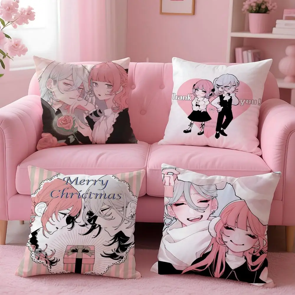 Fall in Love, You False Angels Cushion Cover Comfortable Reversible Pillow Cover Ideal for Car Sofa Bedroom & Beyond