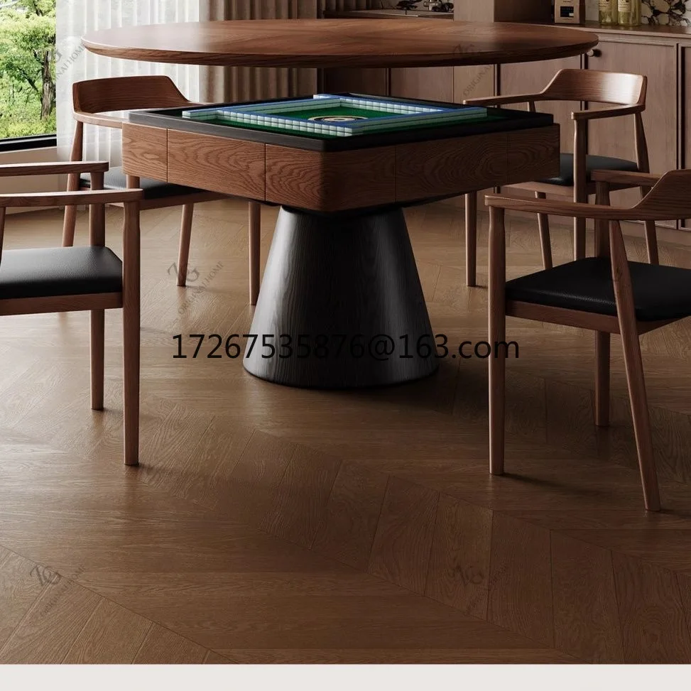 Mesa de jantar mahjong mesa de dupla finalidade integrada de madeira maciça automática máquina mahjong mesa de jantar doméstica
