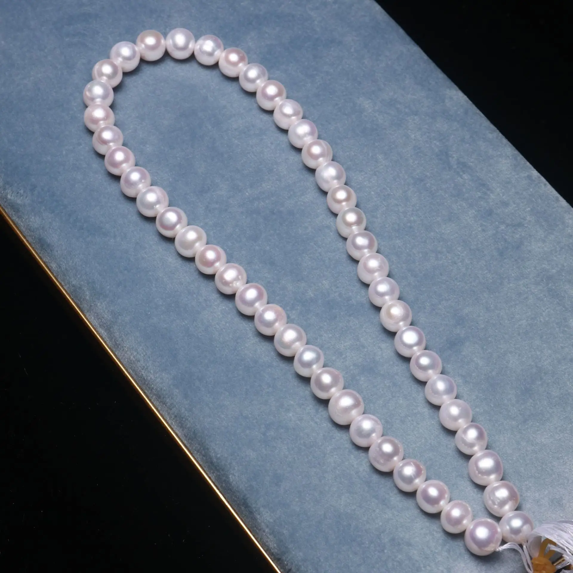 

Natural Freshwater Pearl Loose Beads 9-10mm for Making DIY Necklace Bracelet Jewelry Accessories 1Strand