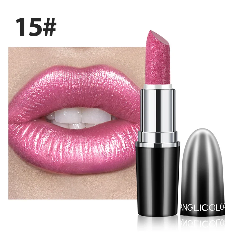 Mermaid Girl Embossed Lipstick, Pearlized Fine Glitter Lipstick