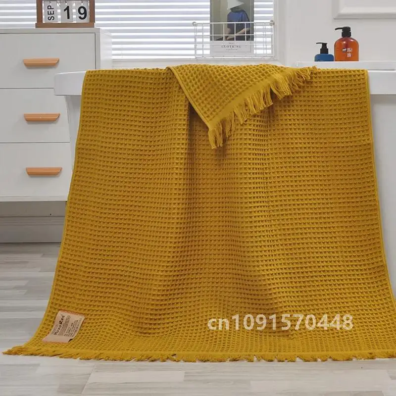 Women Waffle Bath Towel Men Large XXL 90*180 Organic Cotton for Bathroom Adults Shawl Scarf