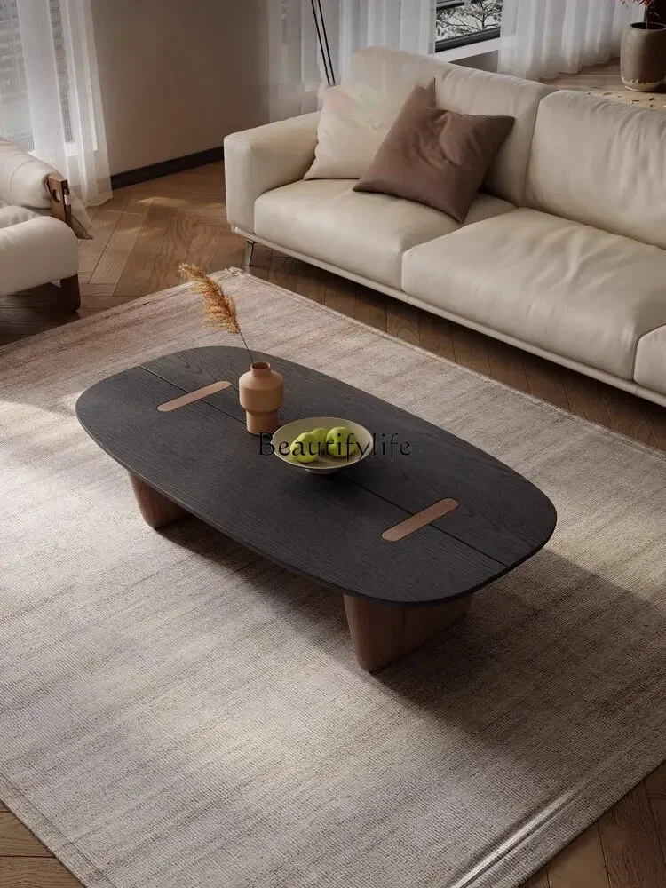 

ls 18Vintage Style Coffee Table for Living Room, Modern Minimalist Designer Retro High-End Tea Table