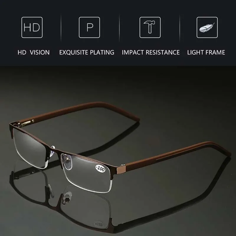 Titanium Alloy Frame Presbyopic Glasses Women Far Sight Eyeglasses Finished Optical Business Reading Eyewear Diopter +1.0 TO+4.0