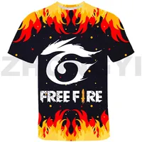 Classic Free Fire Game T Shirts for Men Clothing Tops Summer Parent-child Wear 3D Free Fire Garena Graphic T Shirts Short Tees