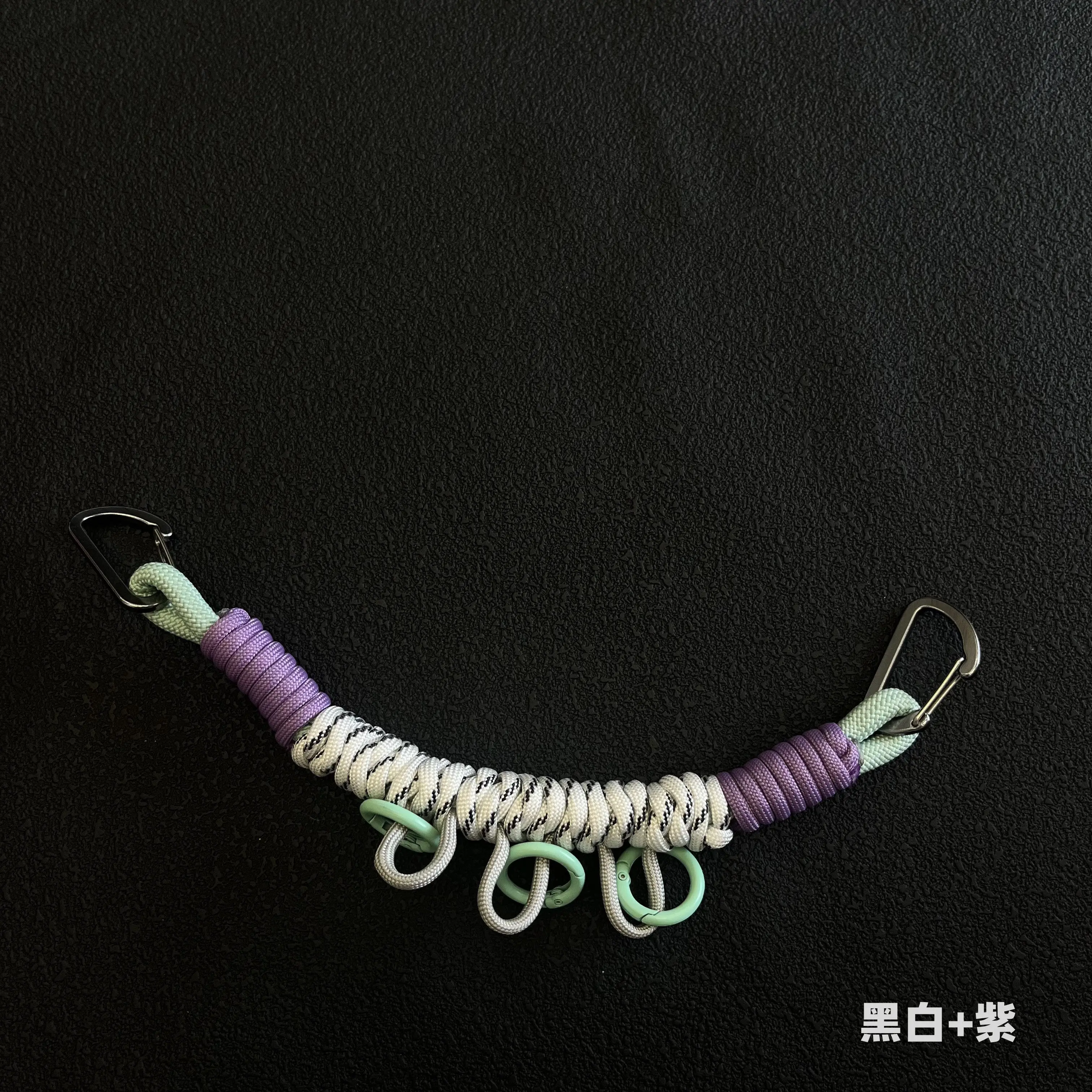 Outdoor Tactical DIY Modification Hand-woven Paracord Backpack Hanging Rope Multifunction Bag Strap Lanyard Accessories