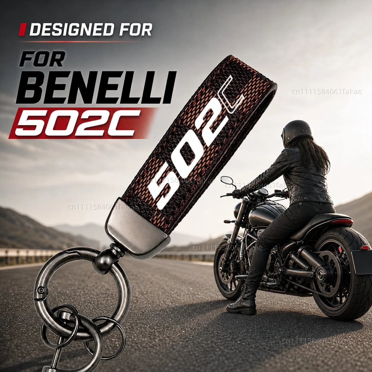 For Benelli 502C 502c 502 c Motorcycle Keychain Leather Key Ring Custom Logo Gift for Rider Men Women Accessories