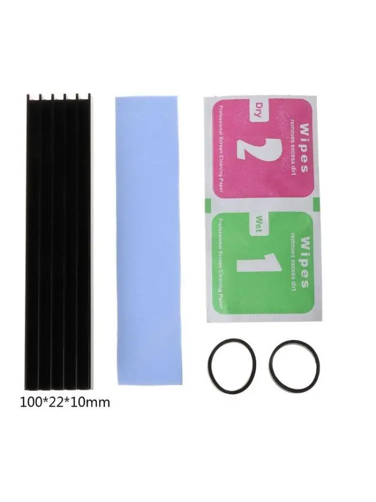 

652F 1Set Aluminum Heatsink Cooling Thermal Pad Cooler for NVME for M.2 NGFF 22110 PCI-E SSD Hard Drive Disk