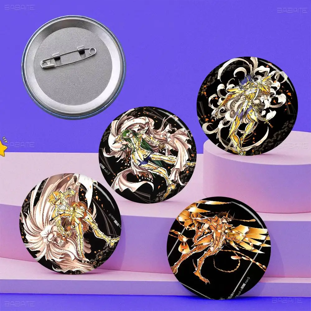 Saint Seiya Entrance Anime Brooches Cute Cartoon Badge Jacket Jeans Lapel Pin Gift Accessorie