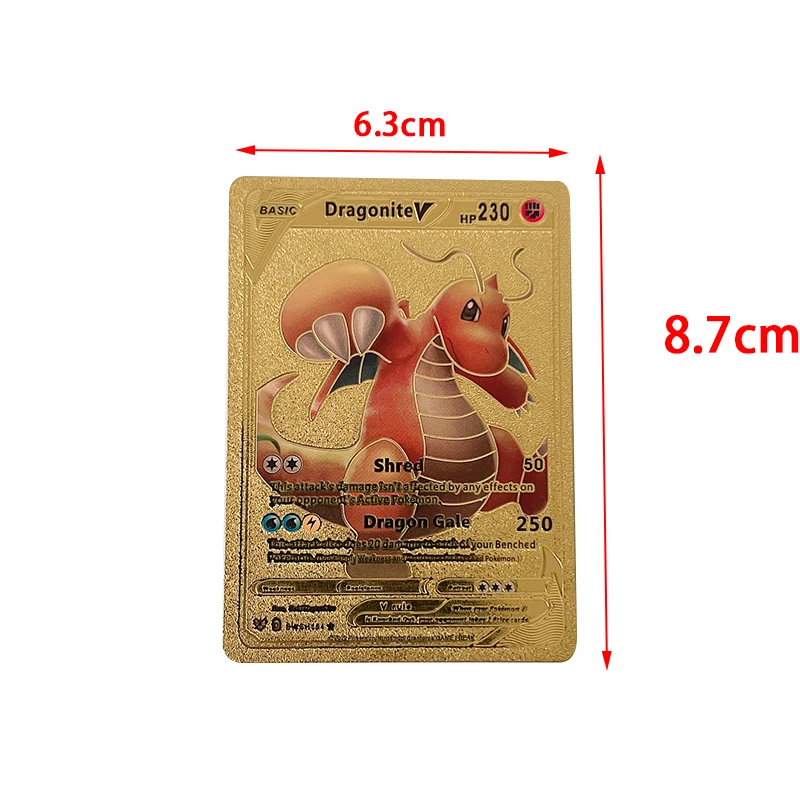 Pokemon Cards Gold Pikachu Box Golden Silver Spanish/English/French Playing Cards Charizard Vmax Gx Game Card Party Toys Gifts