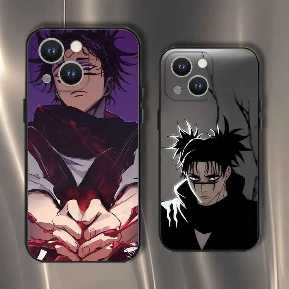 

Choso Jujutsu Kaisen Anime Phone Case For iPhone 16,15,14,13,12,11,Pro,XS,Max,XR,Plus,E,SE4,Mini Black Soft Cover