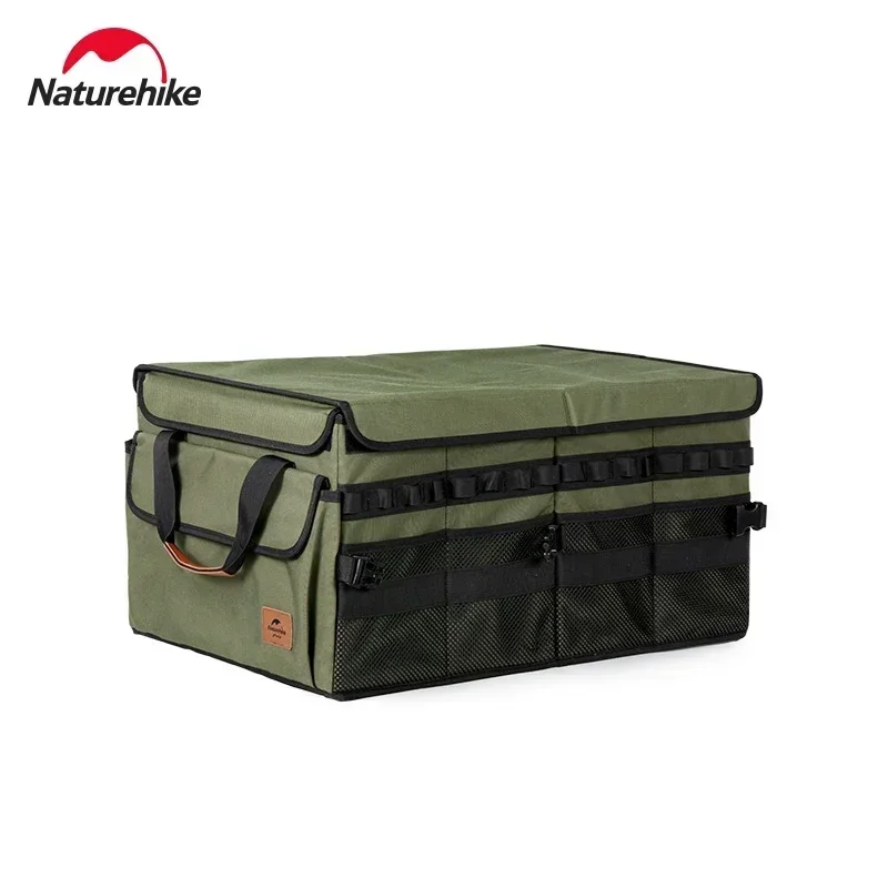 Naturehike Outdoor Storage Folding Box Oxford Cloth 30L/60L Tool Cabinet Multiple Interlayer Tableware PE Cardboard Clothes Box