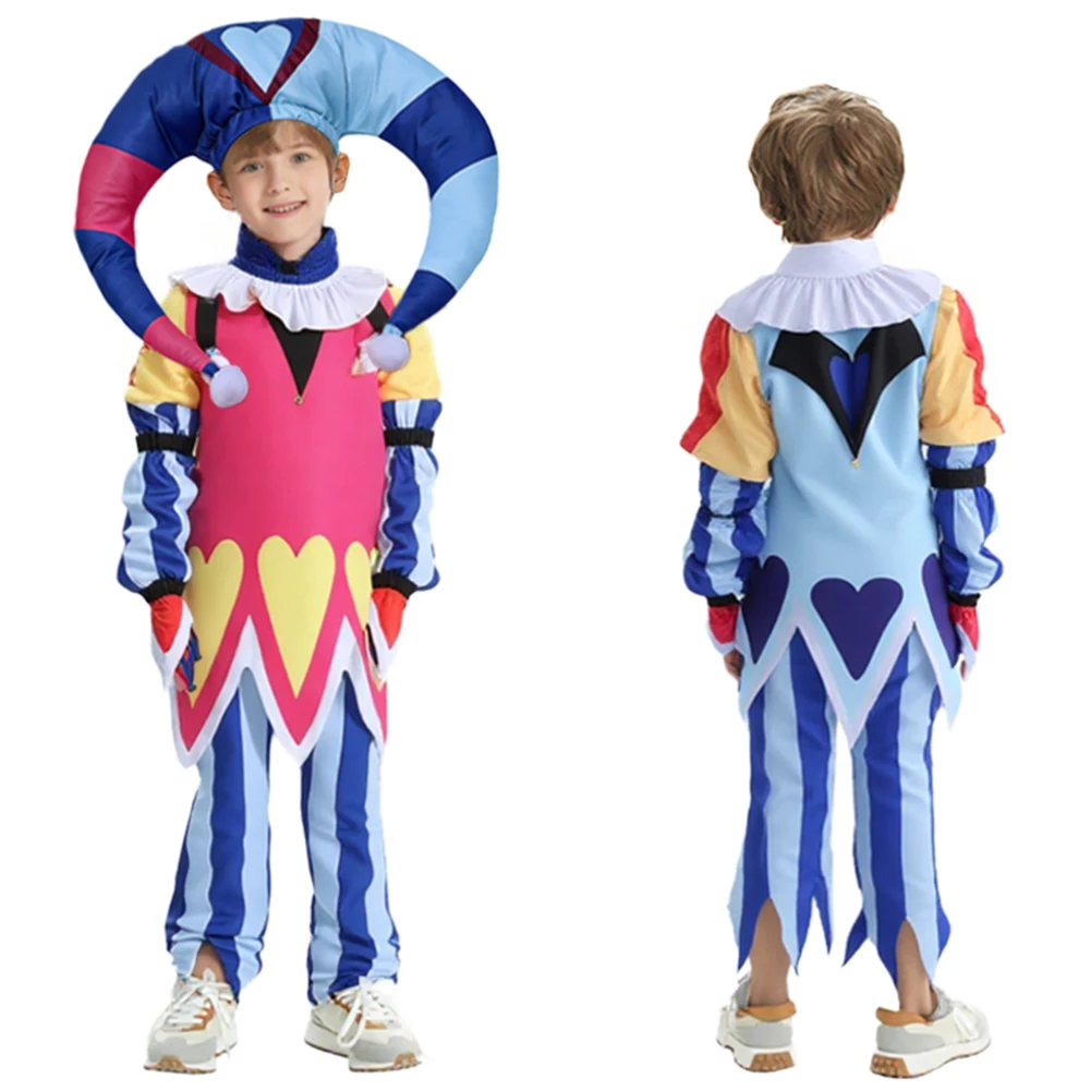 

Костюм для косплея Fizzarolli для мальчиков и девочек, одежда для косплея из мультфильма Helluva Boss, костюм для Хэллоуина для подростков от 6 до 14 лет