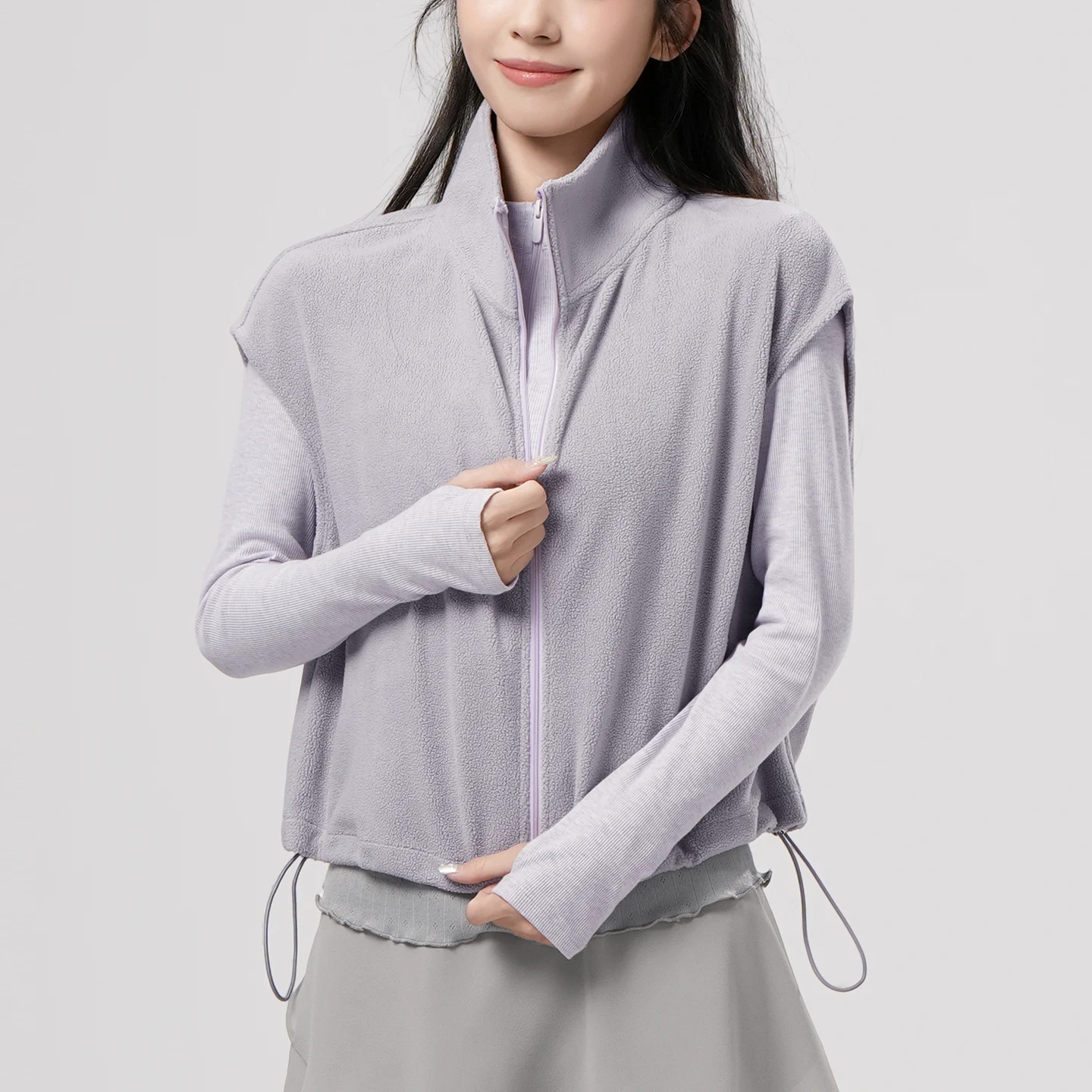 Tops de baile para mujeres y niñas, chaleco cálido con cremallera, chaqueta atlética, Top Polar, traje de baile de Jazz para adolescentes y adultos, chaleco holgado