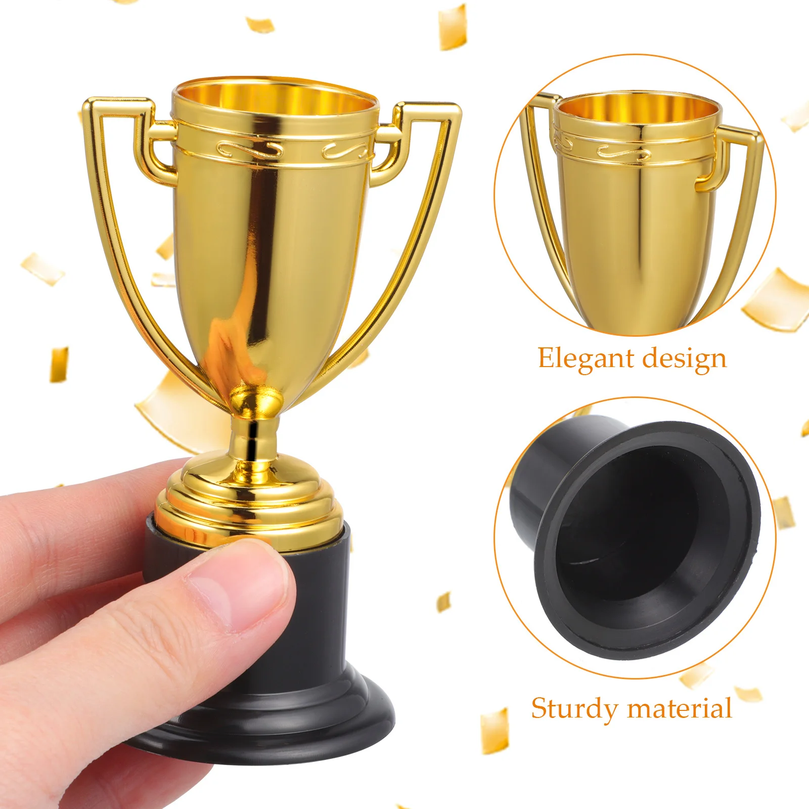 ถ้วยรางวัลขนาดเล็ก 24 ชิ้น ดีไซน์หรูหรา สำหรับรางวัลผู้ชนะฟุตบอล ของชำร่วยงานปาร์ตี้ ของตกแต่ง ถ้วยรางวัลสำหรับการแข่งขันกีฬา
