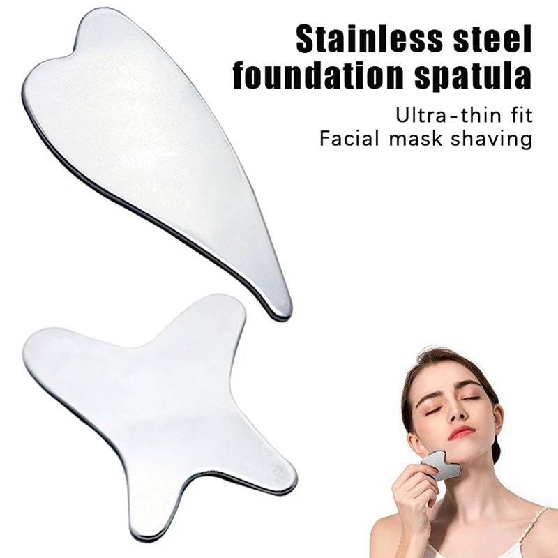 1Pcs Stainless Steel Manual Guasha Board Massager For Face Body SPA Guasha Scraper For Neck Back Relaxation Fatigue Relief