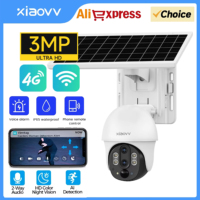 XIAO VV  4G Sim Card 3MP PTZ Solar Outdoor Security Camera Waterproof  xiaovv Smart Monitoring