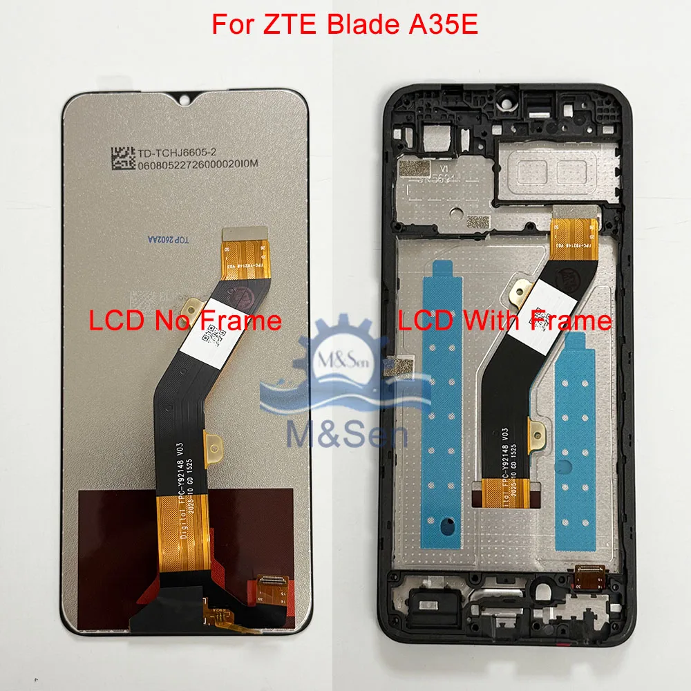 Original For ZTE Blade A35 5G /A35E/A55 5G Z2450 LCD Display Screen +Touch Panel Digitizer For ZTE Blade A75 4G LCD Frame