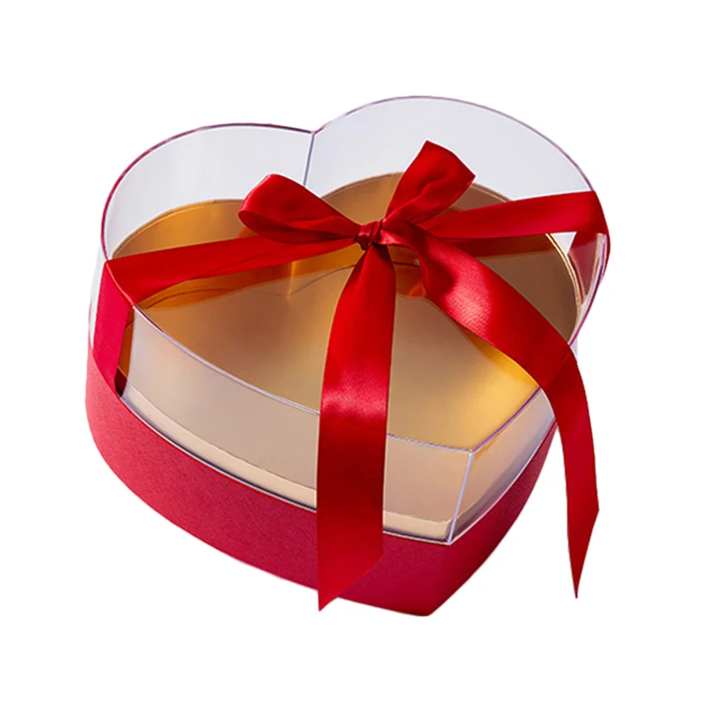

Red Heart Gift Box Candy Box Paper Heart Shaped Gift Packing Box With Cover And Ribbon For Wedding Bridal Shower Mothers Day