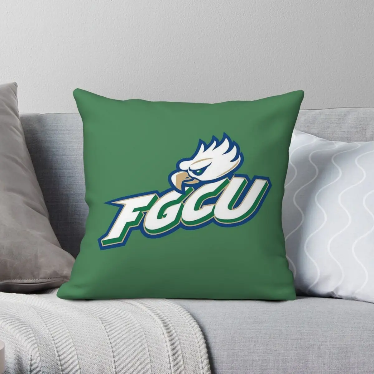 Florida Gulf Coast Eagles Square Pillowcase Polyester Linen Velvet Pattern Zip Decor Throw Pillow Case Car Cushion Cover