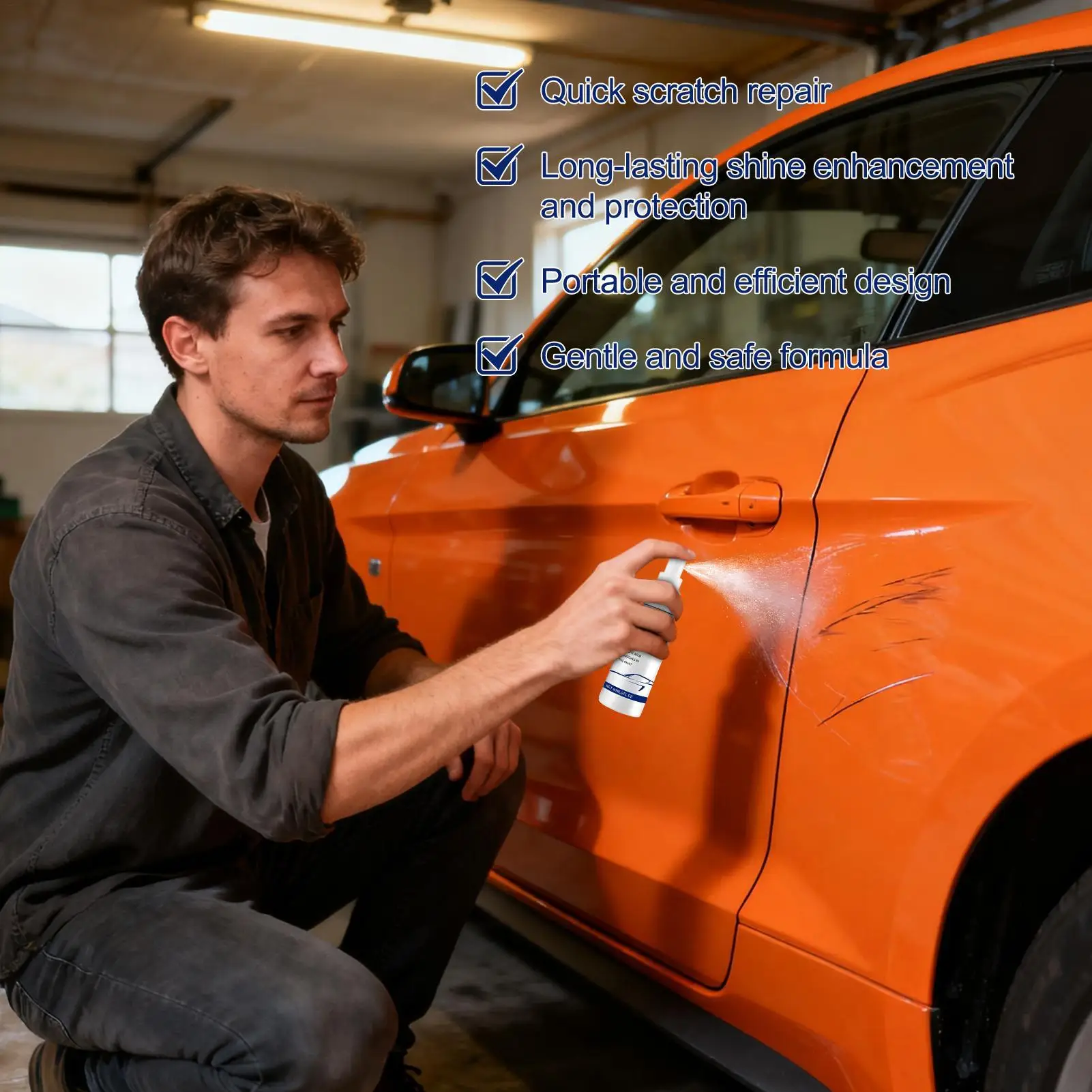 Car Scratch Remover Spray 60ml Long-Lasting Exterior Polish Agent Polishing Lquid Paint Scratch Remover for Automotive Paint