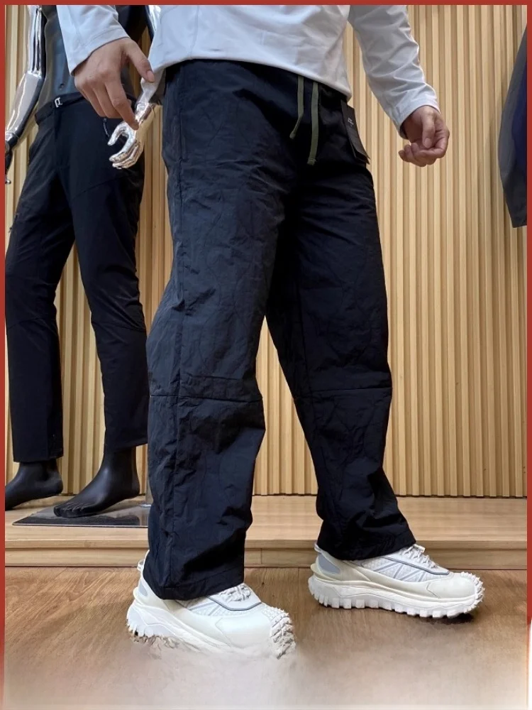 

Легкие стеганые хлопковые брюки с рисунком тыквы, прямые длинные брюки, уличные теплые водонепроницаемые повседневные брюки для пар