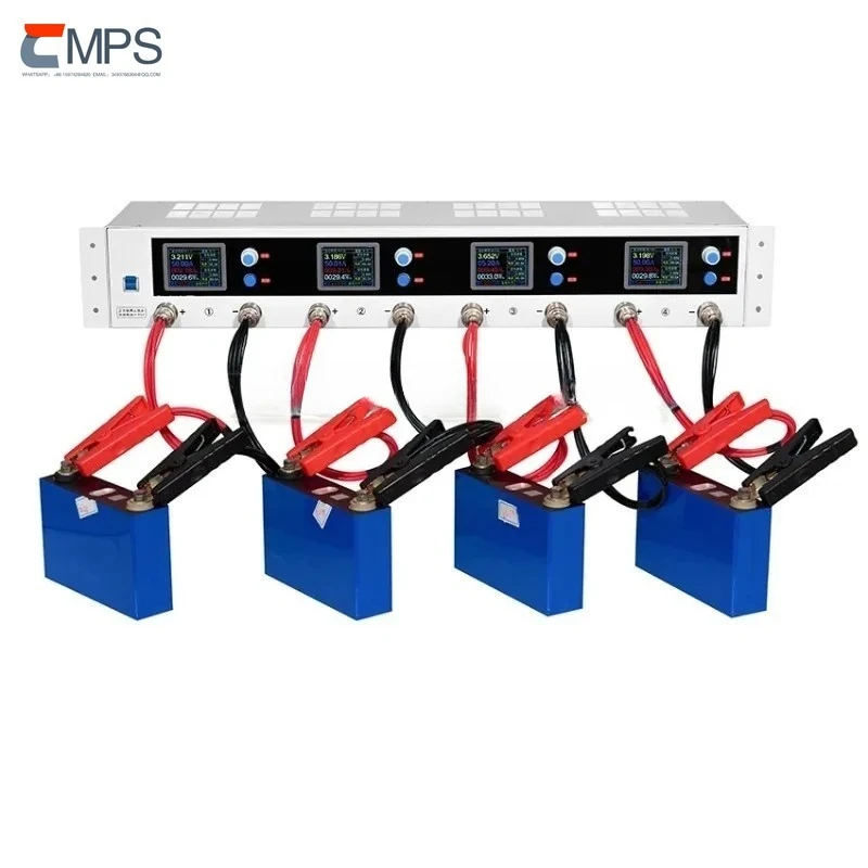 

Высокоточный 4-канальный тестер аккумуляторов 5В 50А, детектор заряда-разряда, измеритель баланса напряжения, инструмент для проверки емкости литиевых батарей