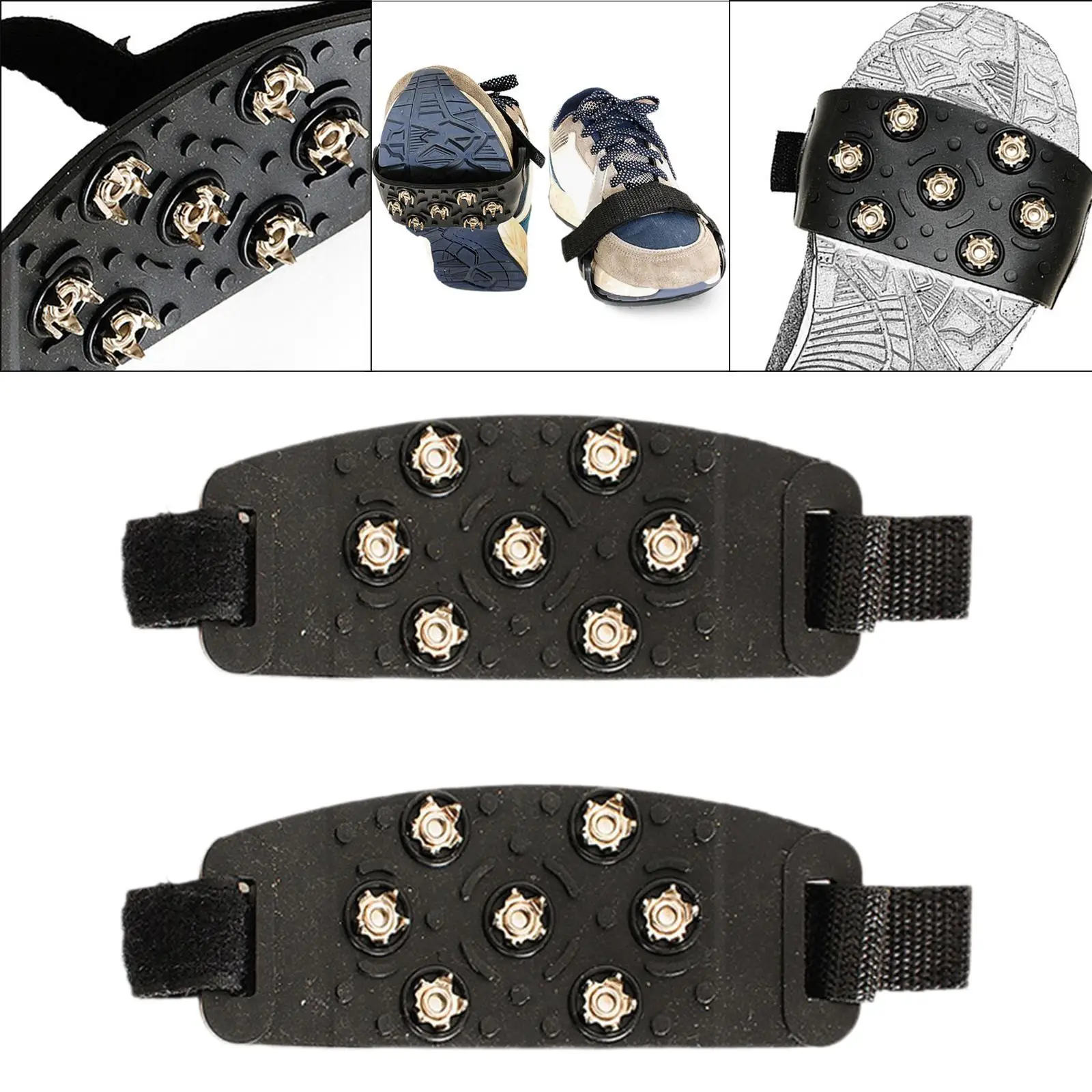 Crampones para zapatos, tacos de hielo profesionales para correr, montañismo, pesca en hielo